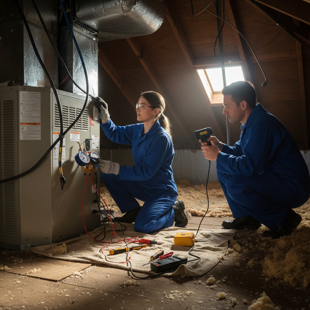 HVAC repair tools and equipment used for heating and air conditioning service in Lubbock